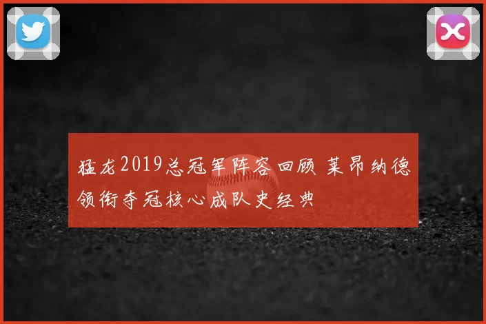 猛龙2019总冠军阵容回顾 莱昂纳德领衔夺冠核心成队史经典